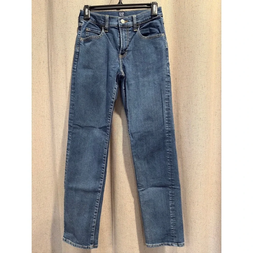 Gap Straight Jeans Boys Size 16 Slim Blue‎ Excellent Stretch Denim Pants